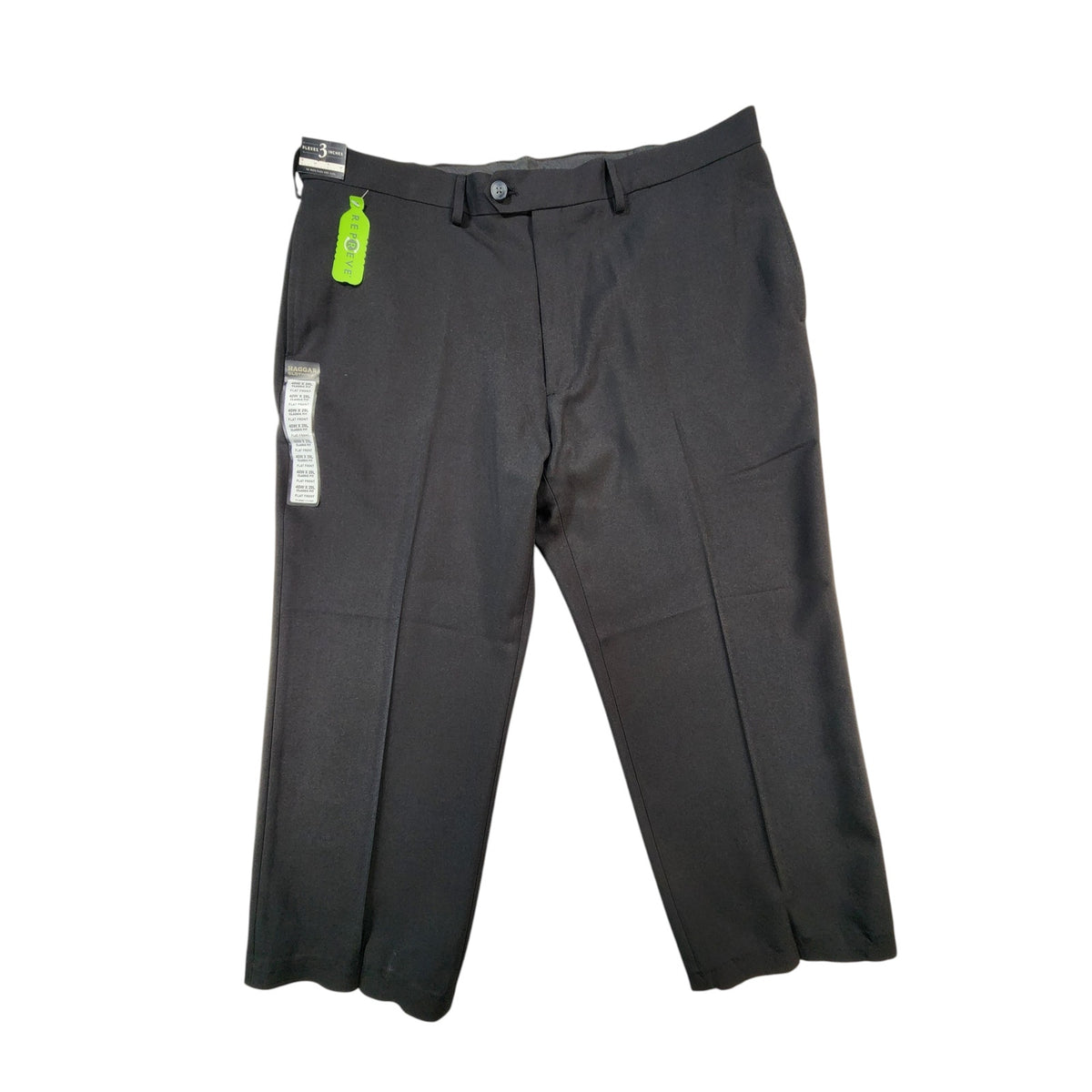 Haggar Men's Black Dress Pants Hidden Expandable Waistband 40x29 NWT