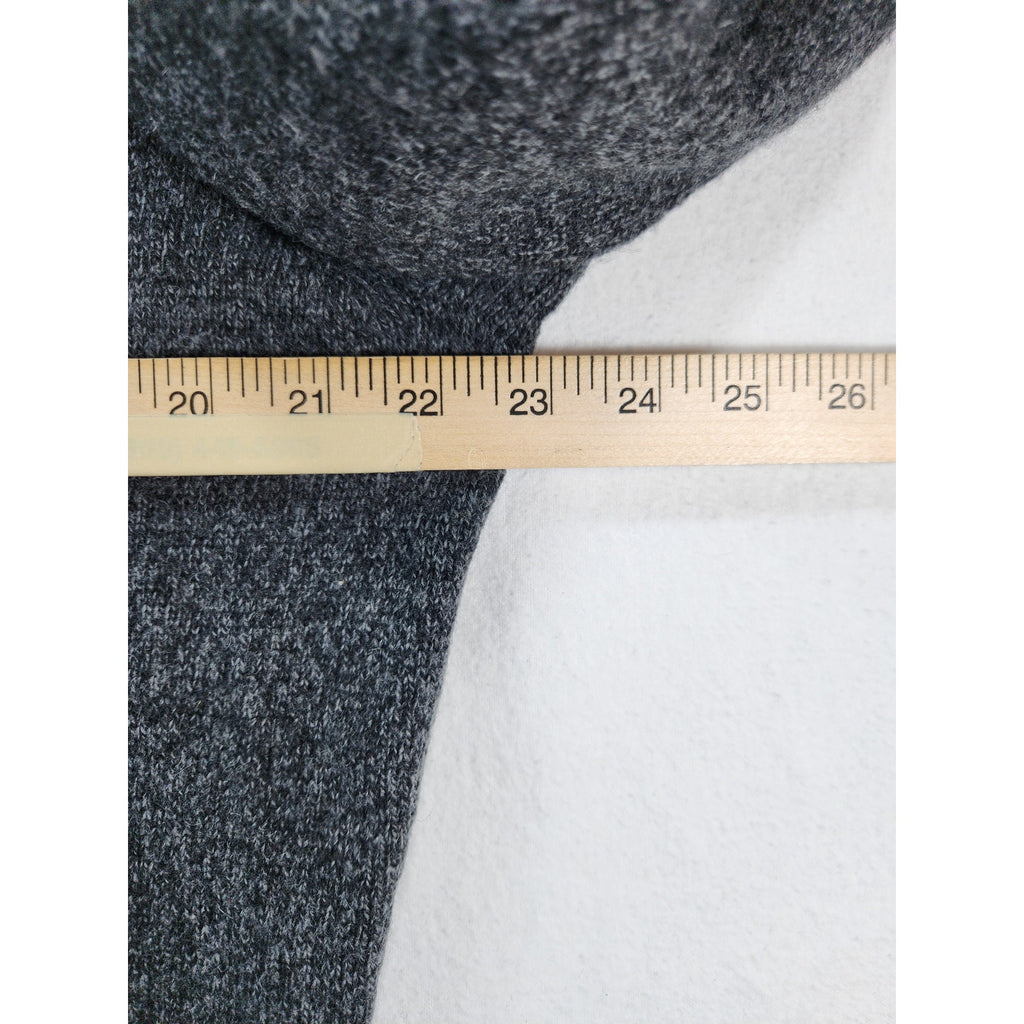Enzo Mantovani Mens Large Gray 100 Wool Quarter Zip Sweater Pullover Preppy