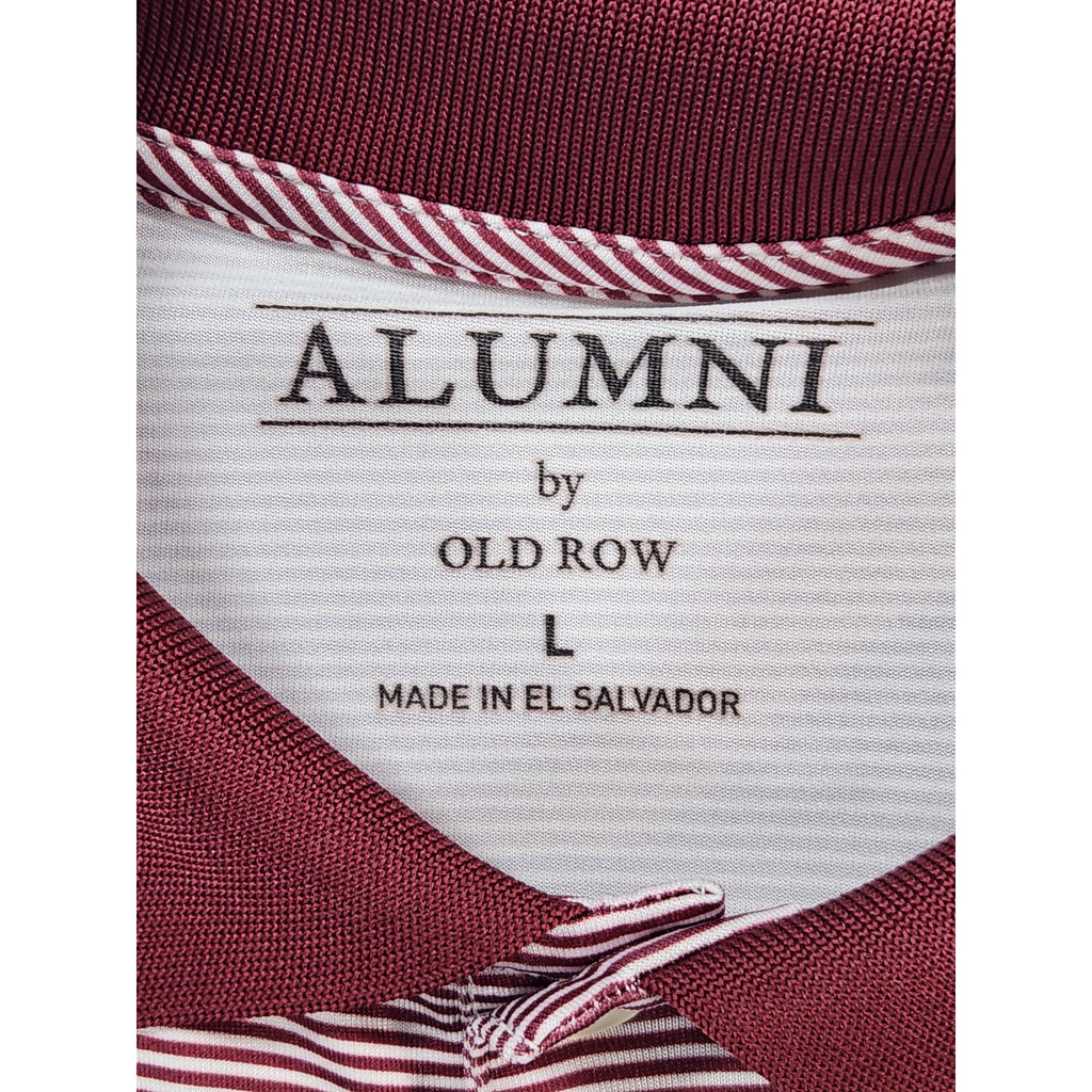 Alumni by Old Row Men's Striped Polo Shirt Red White Size L