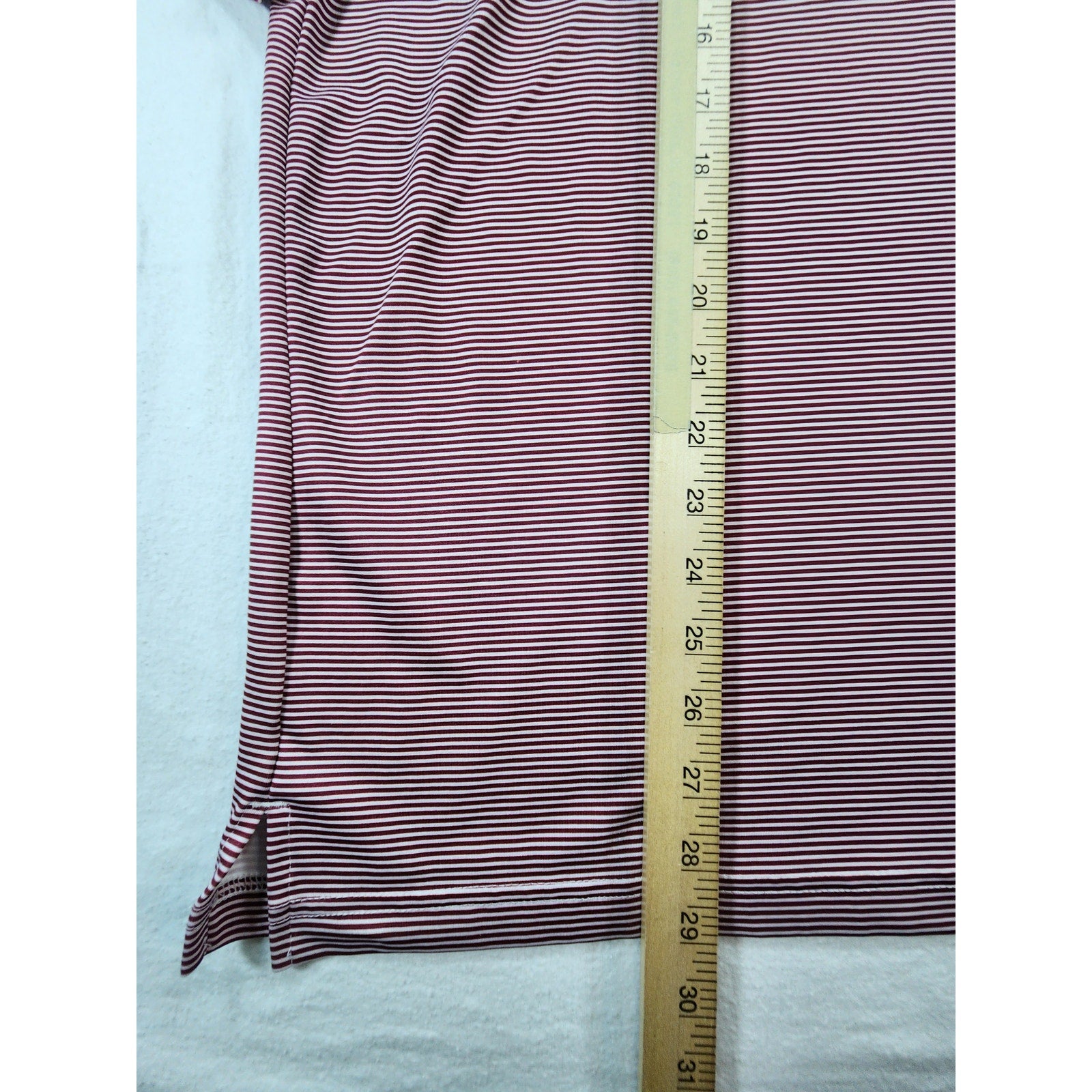 Alumni by Old Row Men's Striped Polo Shirt Red White Size L