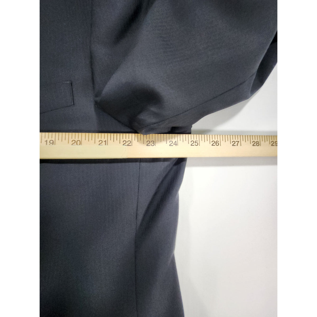 905 Custom Made Wool Suit Jacket Mens 50R Black Two Button Blazer