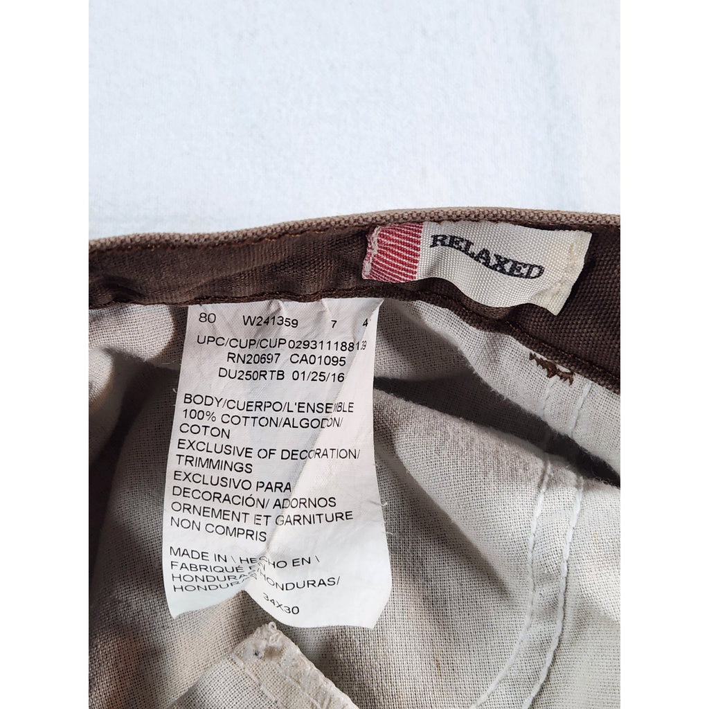 Dickies Men's Brown Relaxed Fit Carpenter Pants 34x30