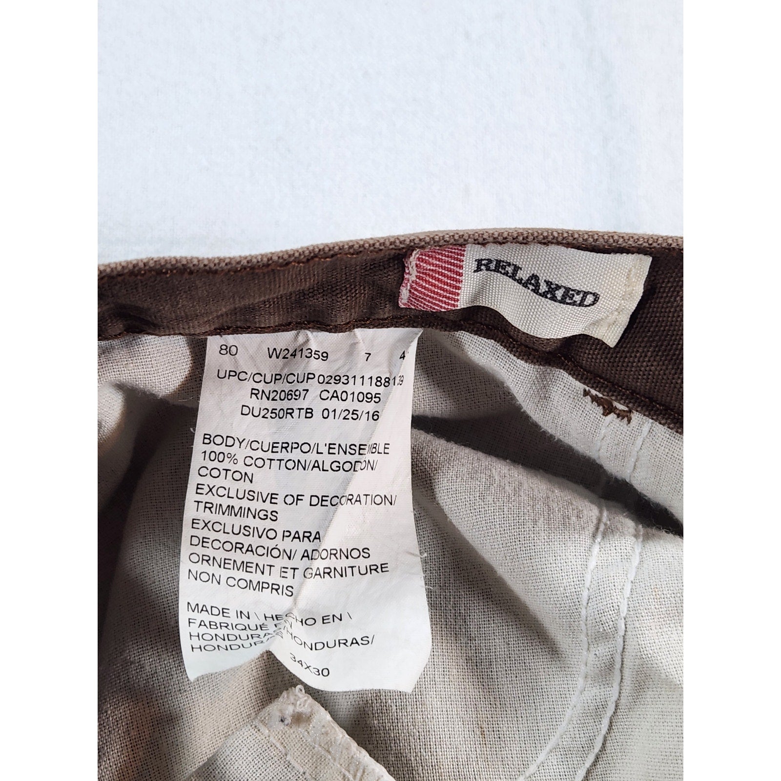 Dickies Men's Brown Relaxed Fit Carpenter Pants 34x30