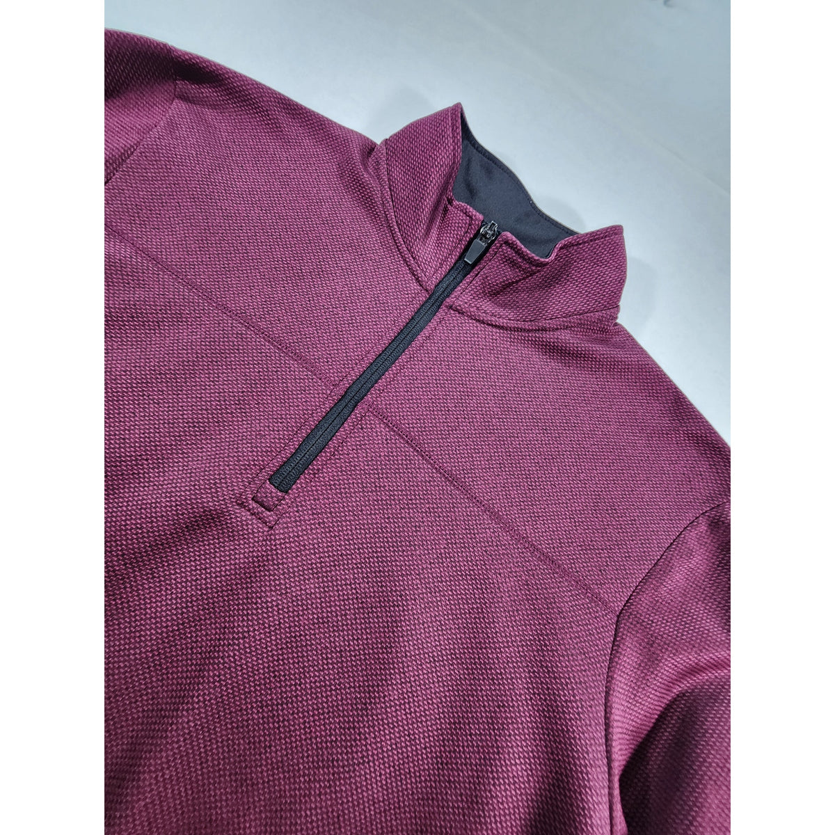 Grand Slam Performance Men's 1/4 Zip Pullover Medium Red Black Golf Shirt