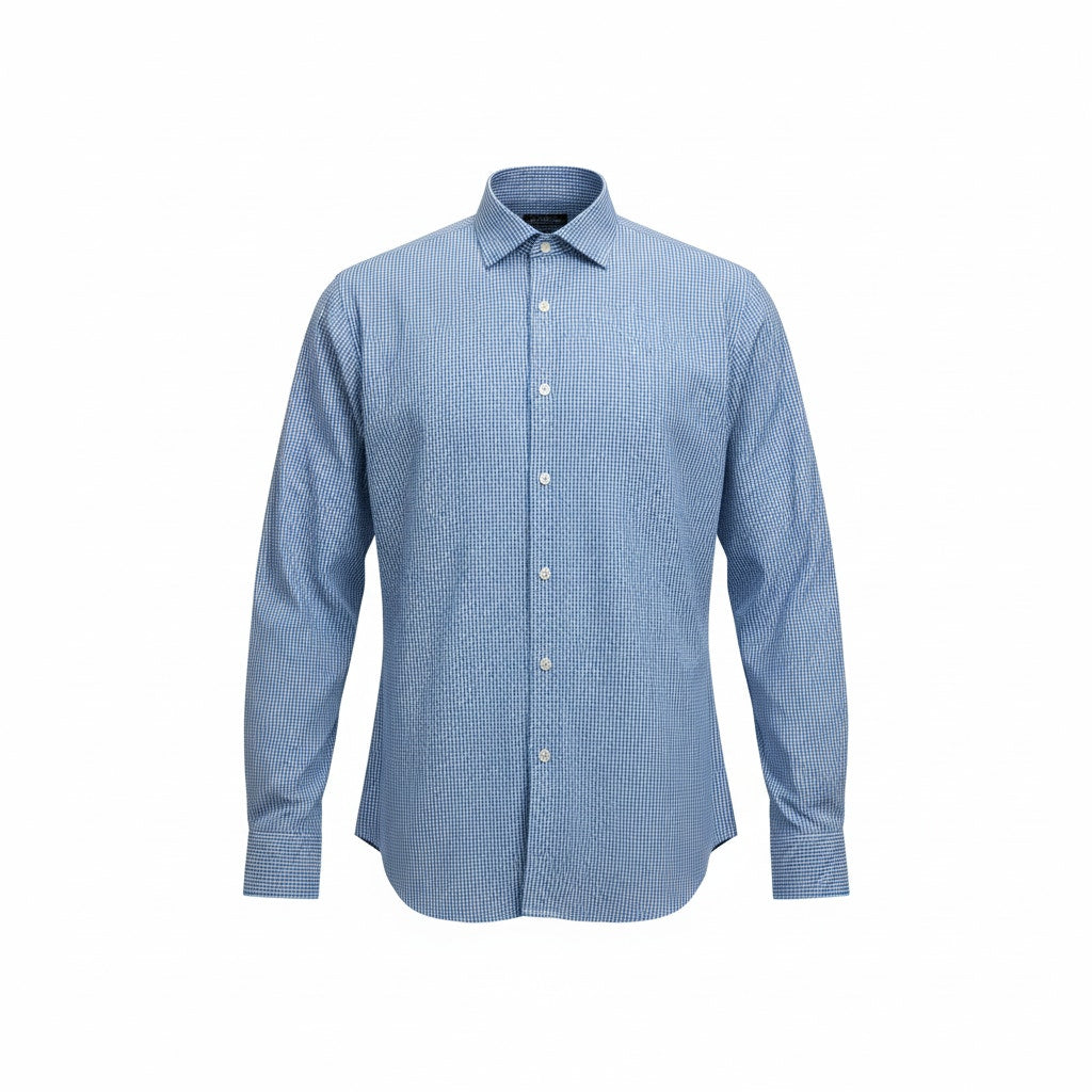 Chaps Ralph Lauren Men’s Blue Gingham Performance Shirt Slim Fit NWT Size L