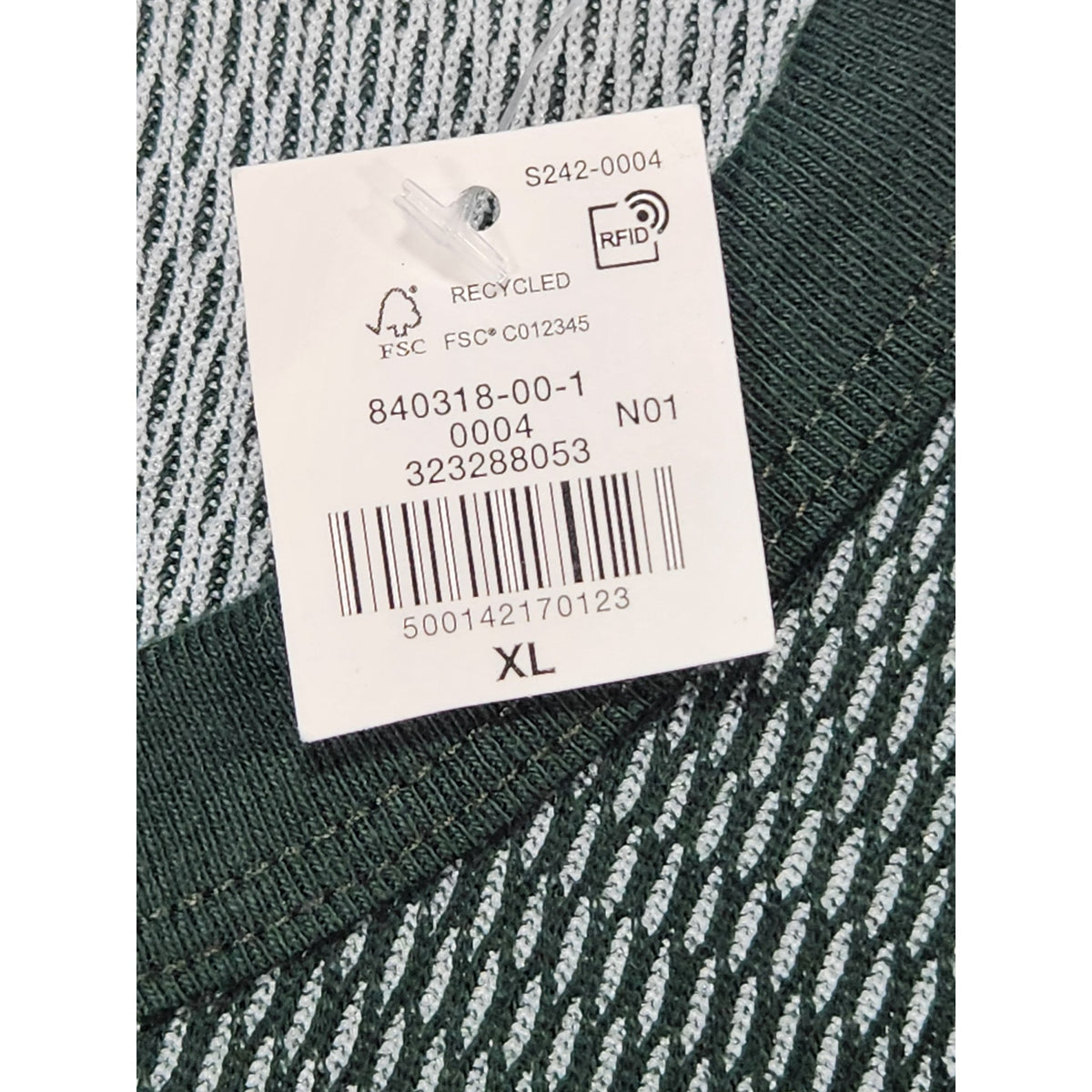 Old Navy Men's XL Gray Black Lightweight Waffle Knit Long Sleeve Shirt NWT