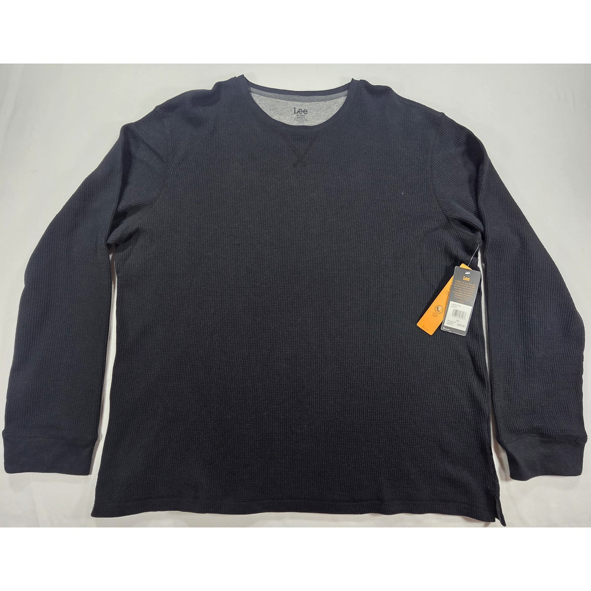 Lee Thermal Shirt Mens 2XL Black Waffle Knit Long Sleeve NWT