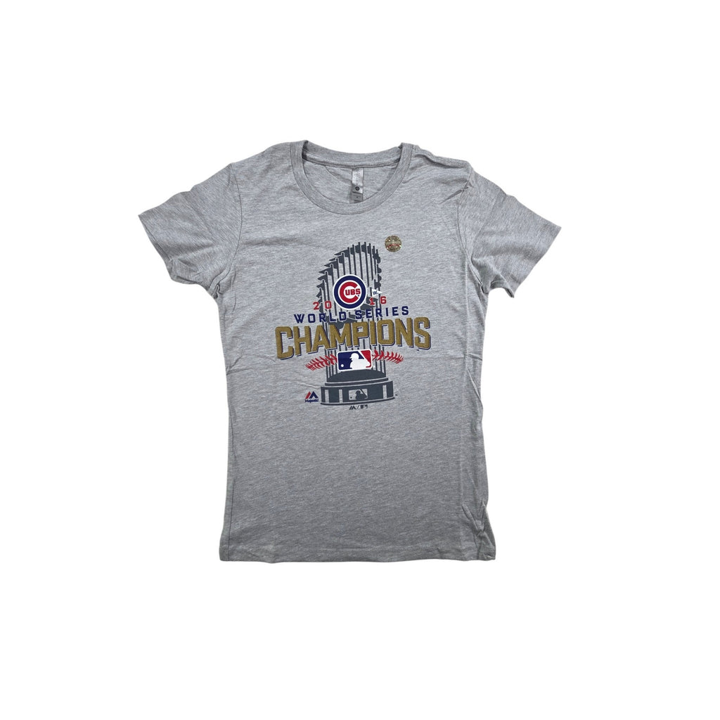 Next Level Cubs 2016 World Series Champions Youth Gray T-Shirt M NWT MLB