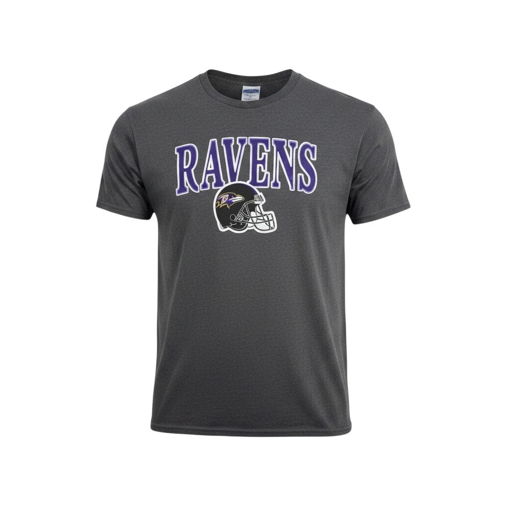 NFL Team Apparel Baltimore Ravens Logo T-Shirt Gray Mens XL NWT