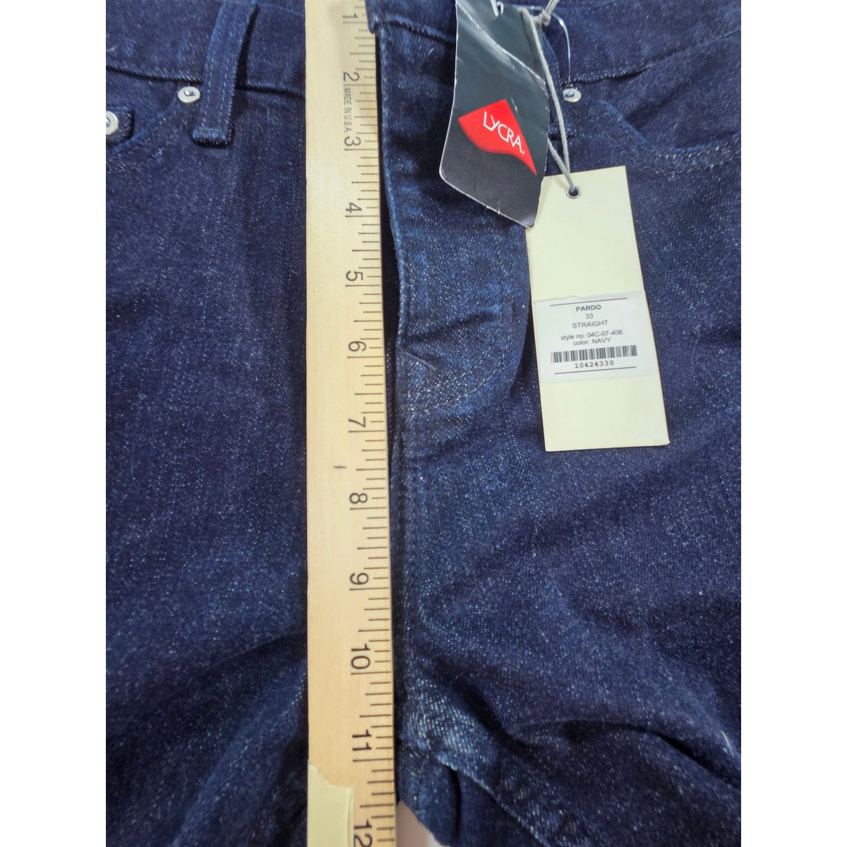 Five Four Straight Jeans Button Fly Navy Denim Womens 33 NWT